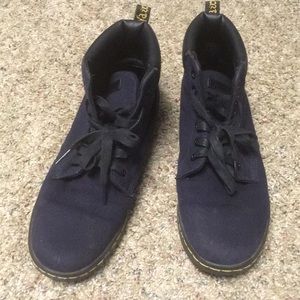 Doc Marten Navy Canvas Boots